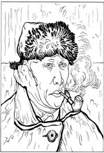 coloring page Vincent van Gogh